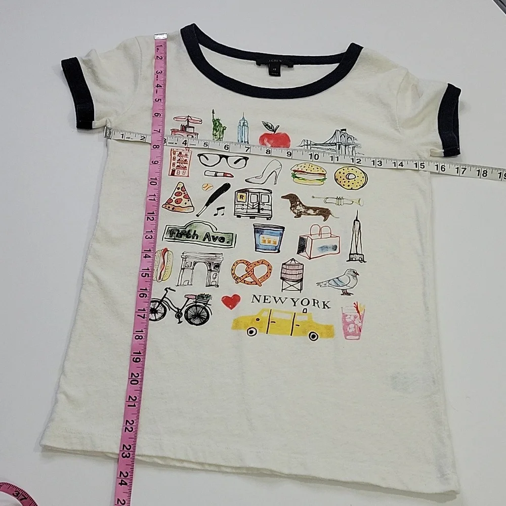 J. Crew Graphic NYC T-Shirt SZ XS - Picture 6 of 11